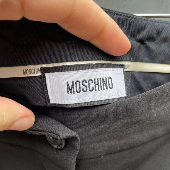 Moschino  Black Slim Pants with Pearl Embellished Details, size 6 - Picture 12 of 13